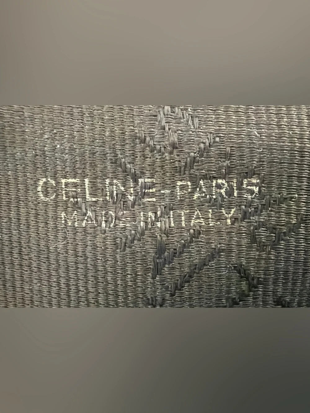 CELINE Rare Vintage C Macadam Suede Padded Kiss Lock Coin Purse